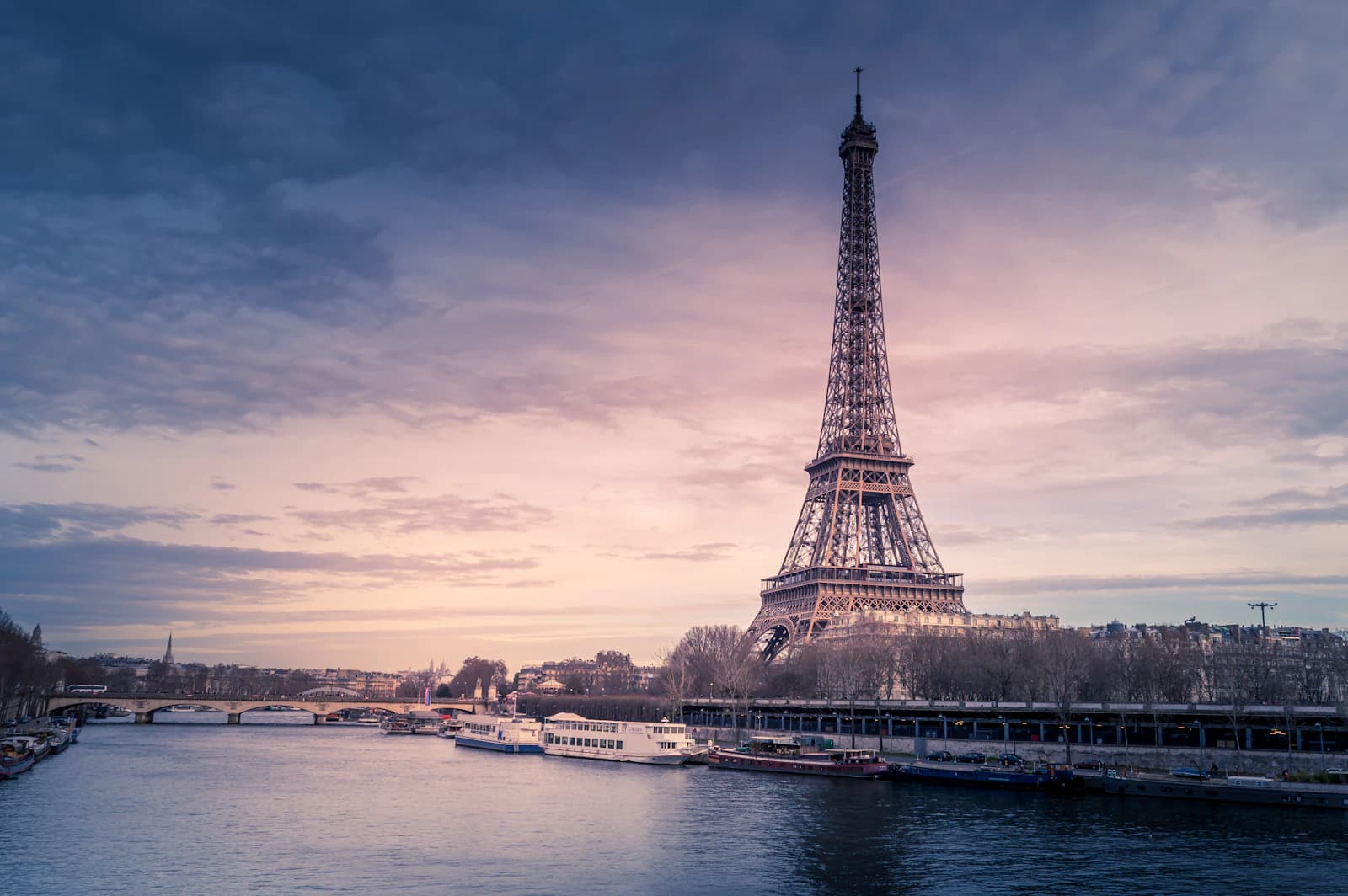 Eiffel Tower at sunset, Paris